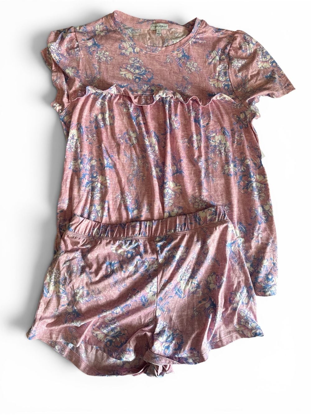 NWT Cozy Floral Short Pajama Set - Pink